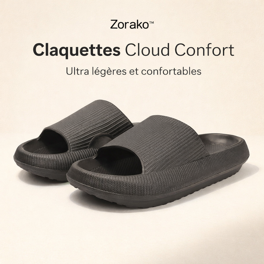 Zorako™ Claquettes Cloud Confort – Ultra-Légères & Antidérapantes